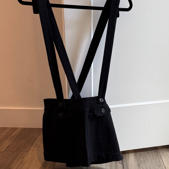Miken Dresses & Skirts - Black Cotton Suspender Skirt with Button Details